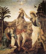 Andrea del Verrocchio The Baptism of Christ oil painting artist